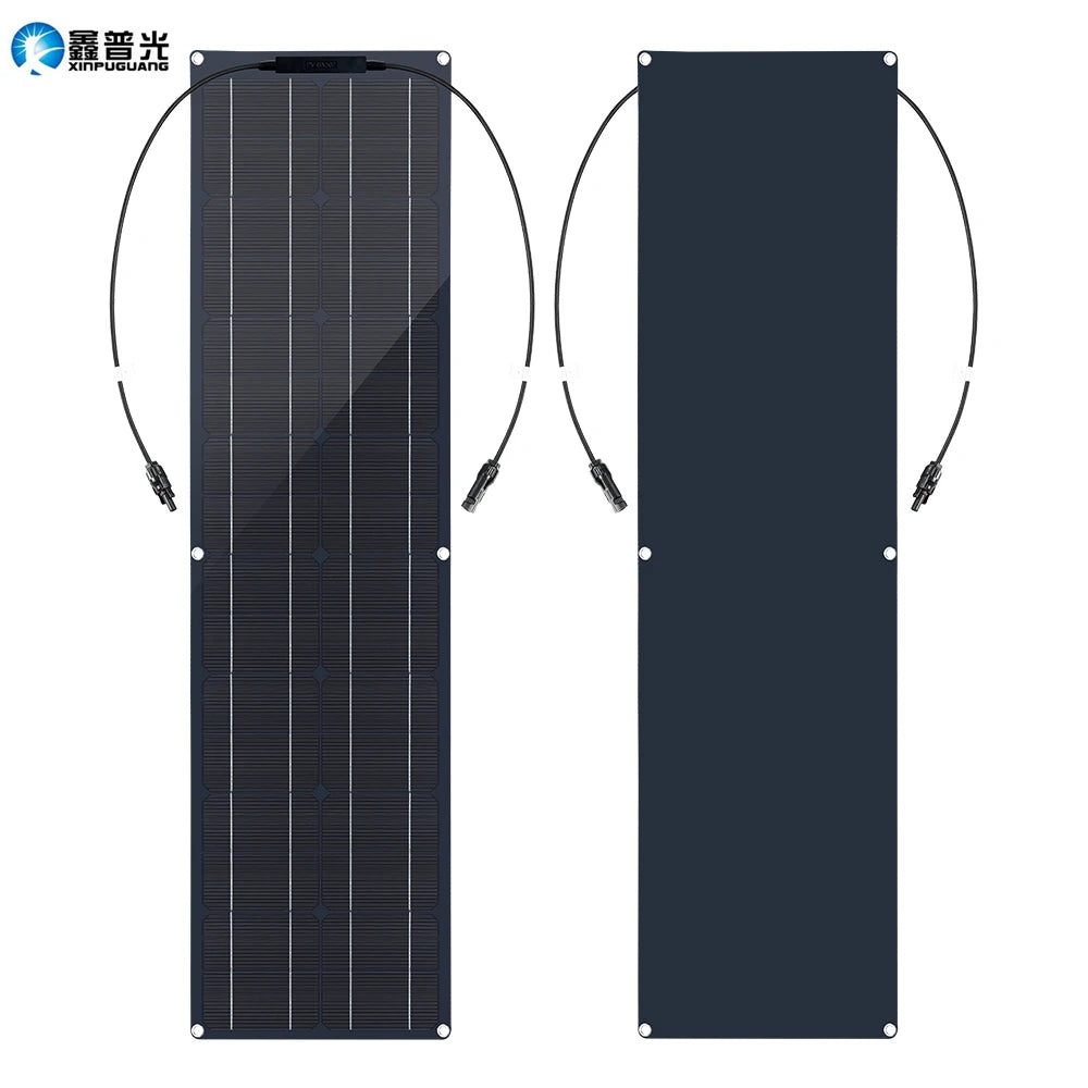 100 Watt Flexible Solar Panel 12V 100W 50W Monocrystalline Panel Solar System Lightweight Placa Solar For Camping Boat RV Home